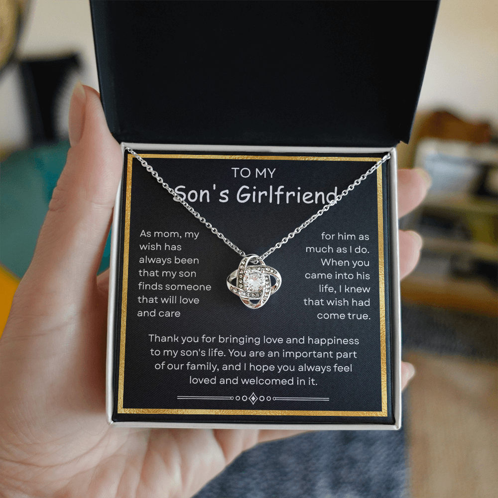 To My Son's Gf Necklace - Gifts for Mother's Day , Birthday, Graduation