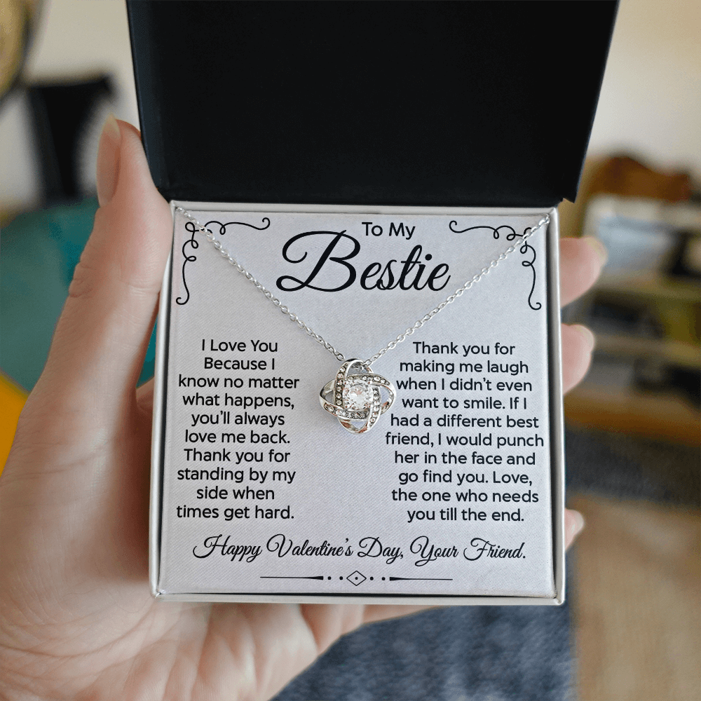 Love Knot Necklace – Thoughtful Friendship Gift for Best Friend on Valentine’s Day