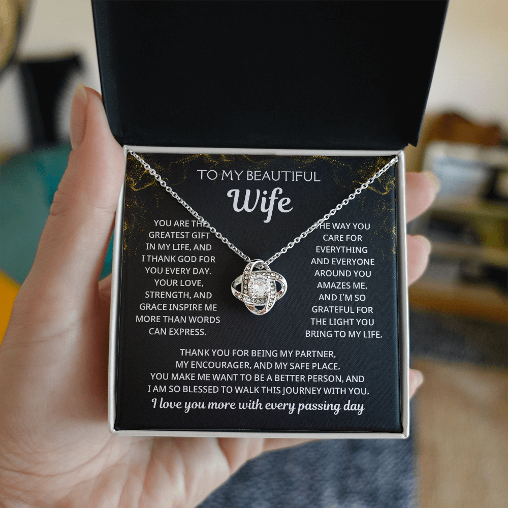 Christmas Gift for Beautiful Wife, Necklace for Wife From Husband