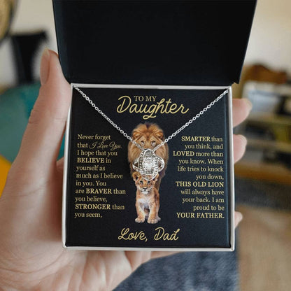 Beautiful Gift for Daughter from Dad "This Old Lion" Necklace