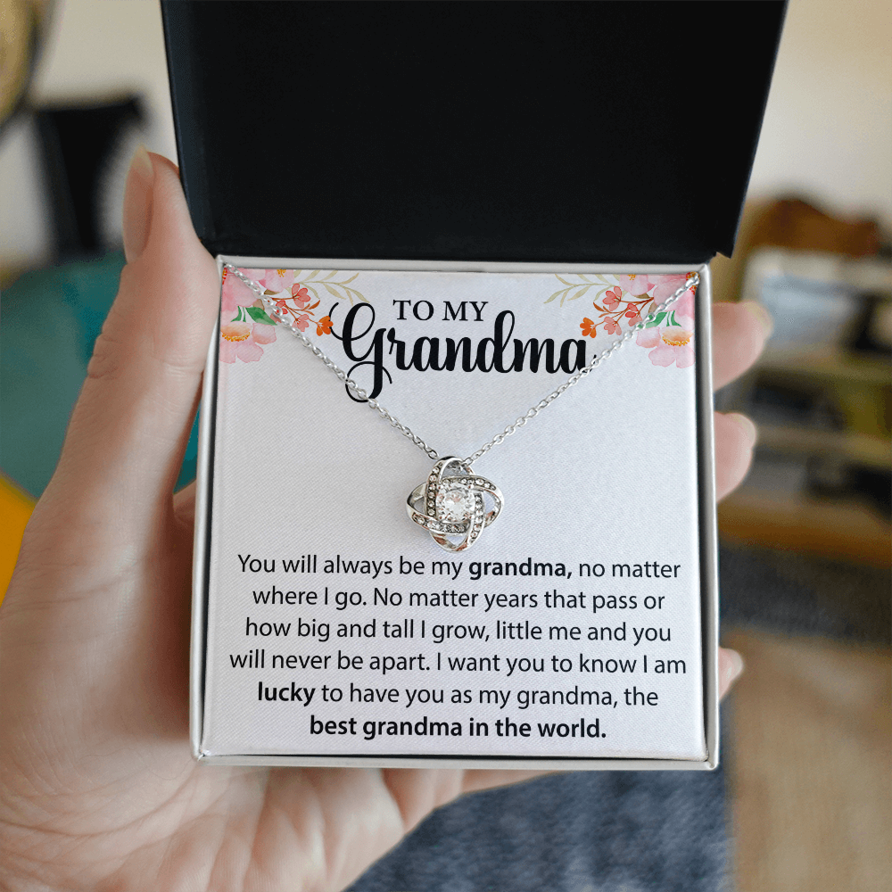 To My Grandma – Love Knot Necklace, Thoughtful Gift for a Cherished Grandmother
