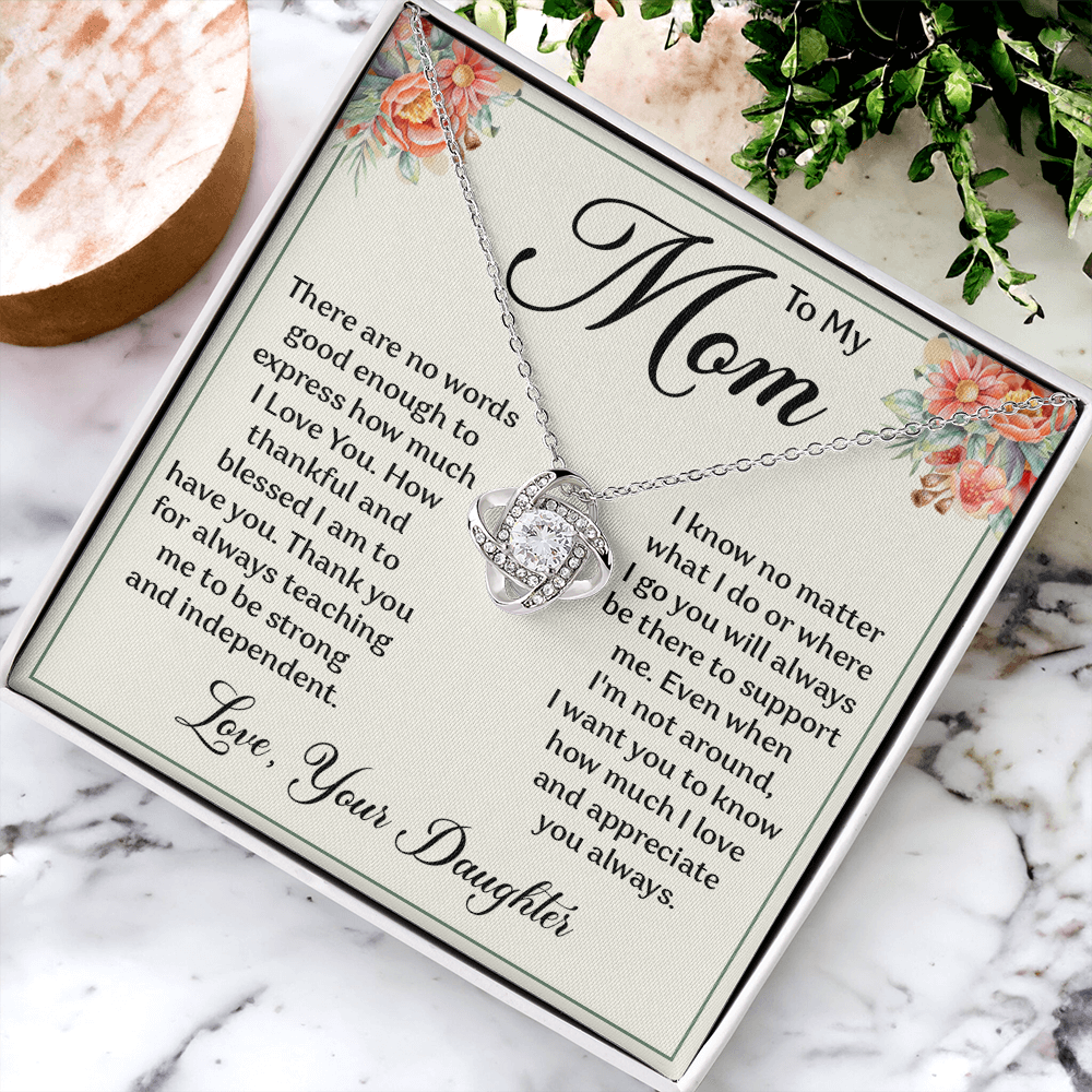 Love Knot Necklace – Heartfelt Gratitude Gift for the Best Mom Ever