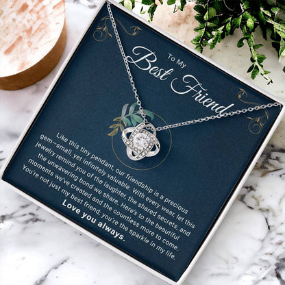 Best Friend Gift Necklace - Love Knot Jewelry for BFFs - A Meaningful Token of Friendship to Cherish Special Moments Together