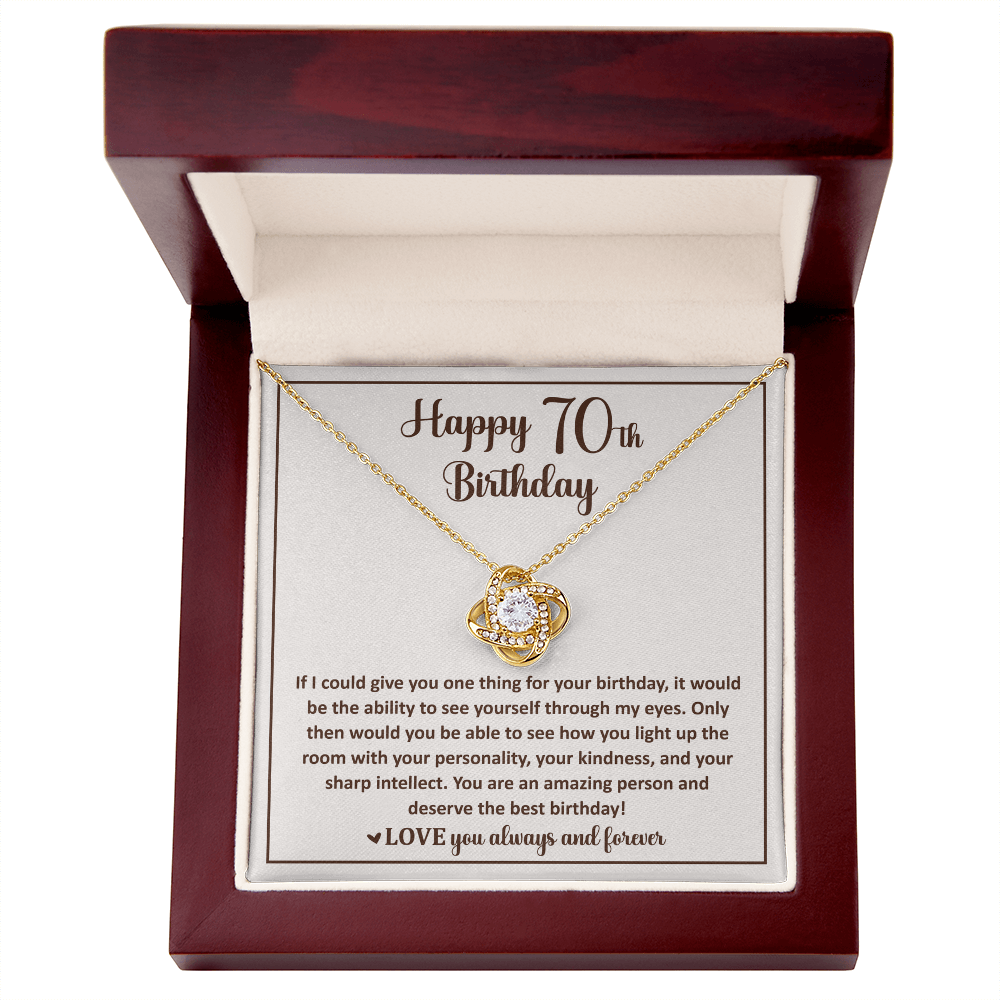 Happy 70th Birthday, Women Birthday Necklace With Elegant Box