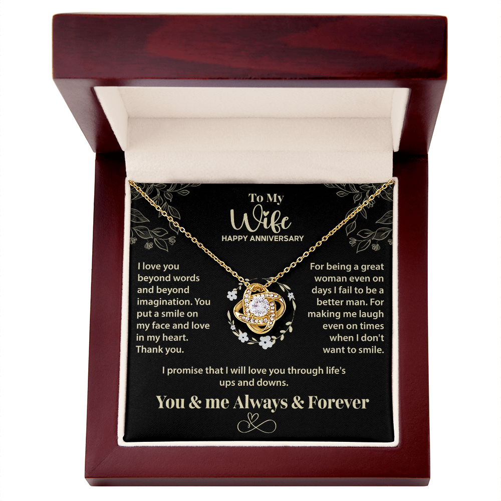 Love Knot Necklace for Wife – Timeless Jewelry Keepsake, A Symbol of Everlasting Love from Husband