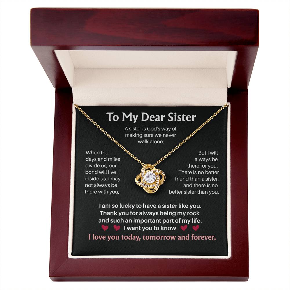 Women's Day Sister Necklace, Best Friend Gift From Brother & Sis