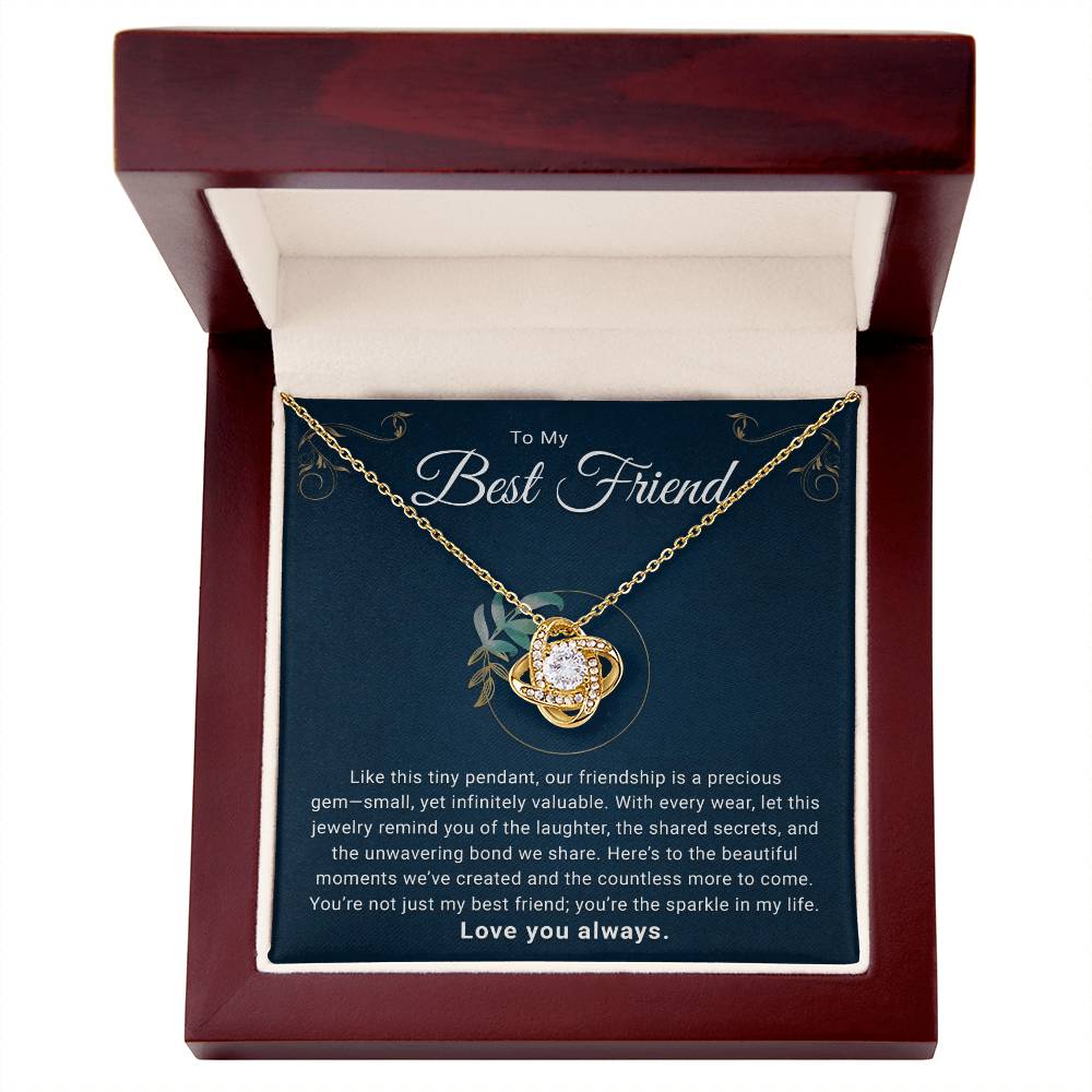 Best Friend Gift Necklace - Love Knot Jewelry for BFFs - A Meaningful Token of Friendship to Cherish Special Moments Together