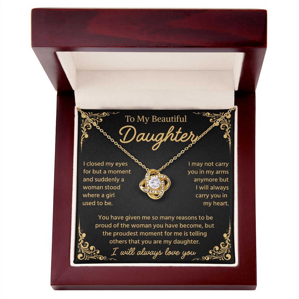 To My Amazing Daughter | I Am Always Right Here in Your Heart | Necklace