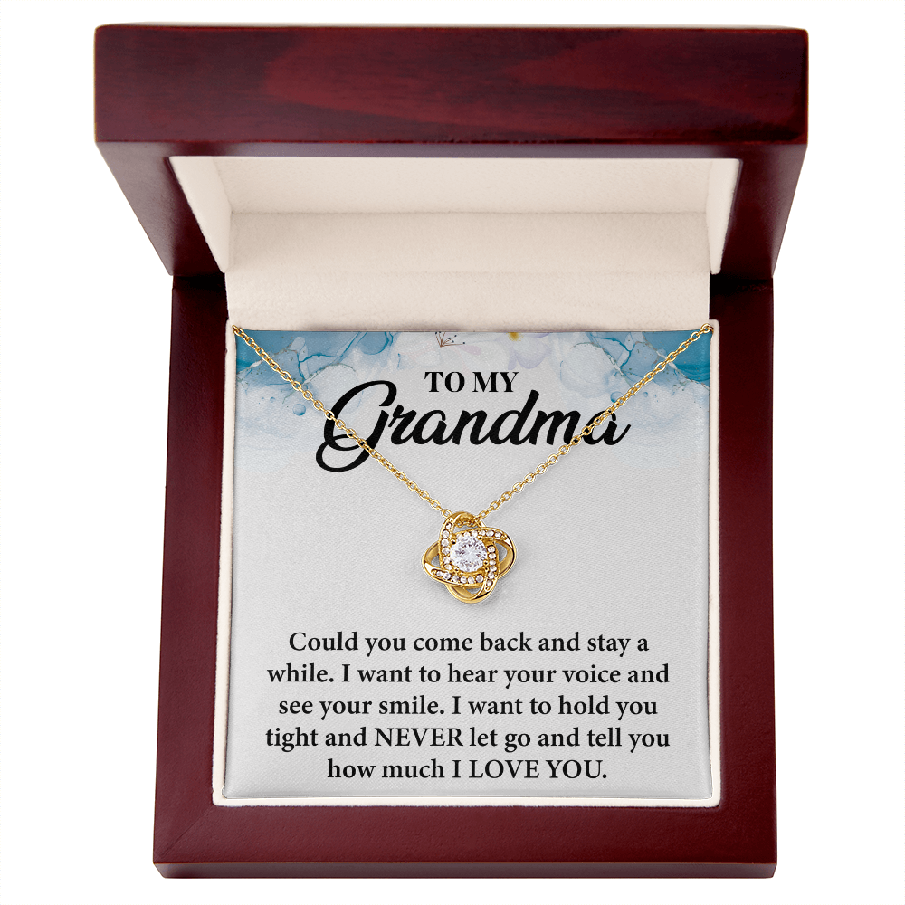 To My Grandma Love Knot Necklace, Gifts for Grandma, Best Gifts for Grandma, Xmas Gift for Grandma