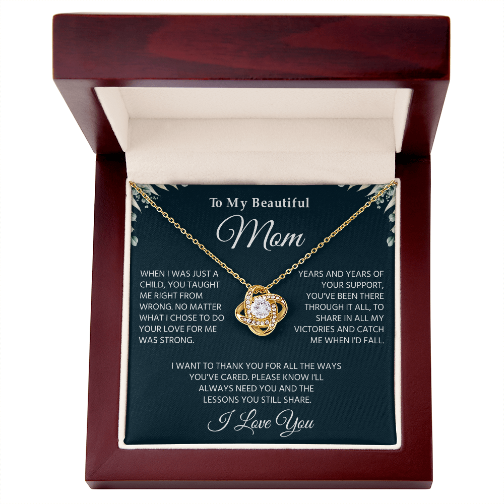 To My Mom I Know It's Not Easy for a Woman to Raise a Man - Necklace