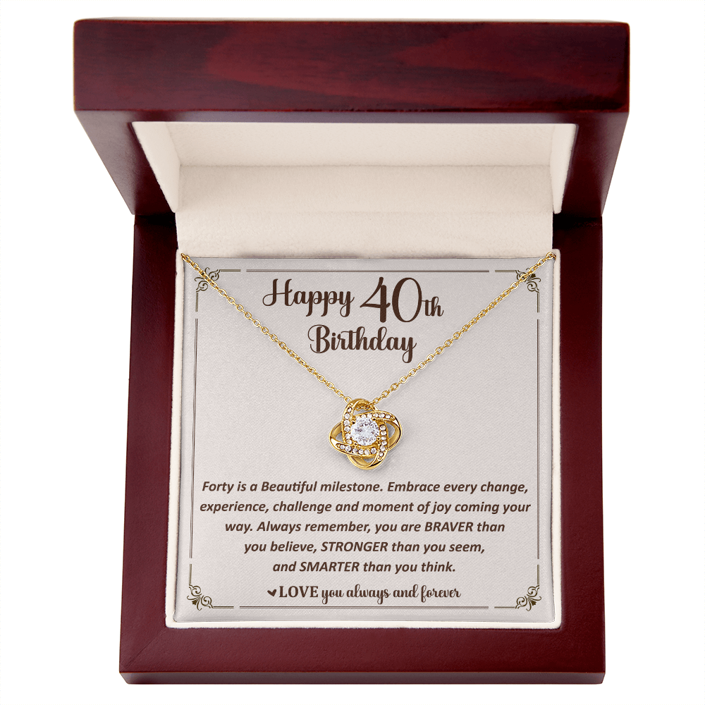 40th Birthday Gift for Her, Necklace for Four Amazing Decades