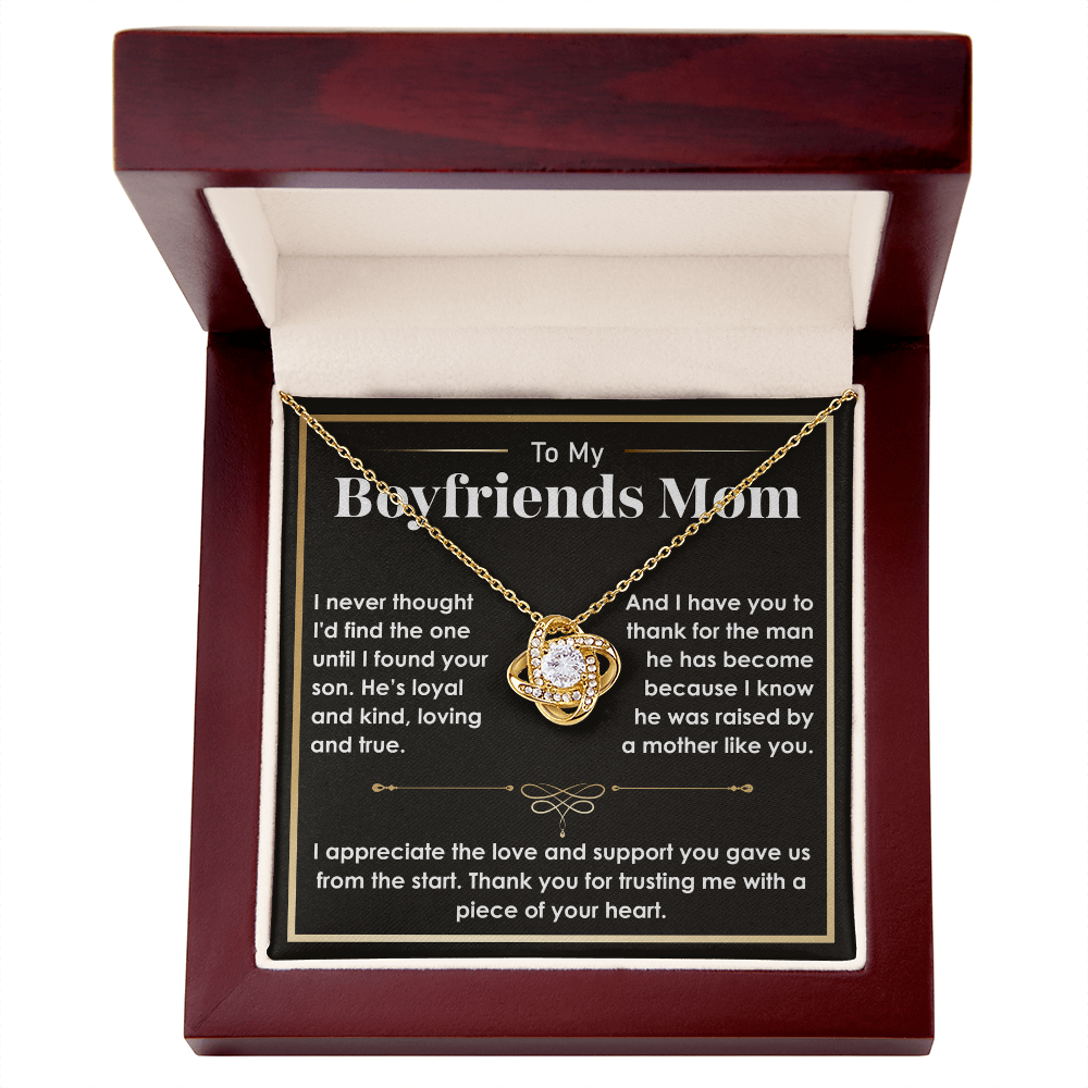 To My Boyfriend's Mom Necklace – Best Sentimental Gift for Boyfriend's Mom, Gifts for My Boyfriend's Mom