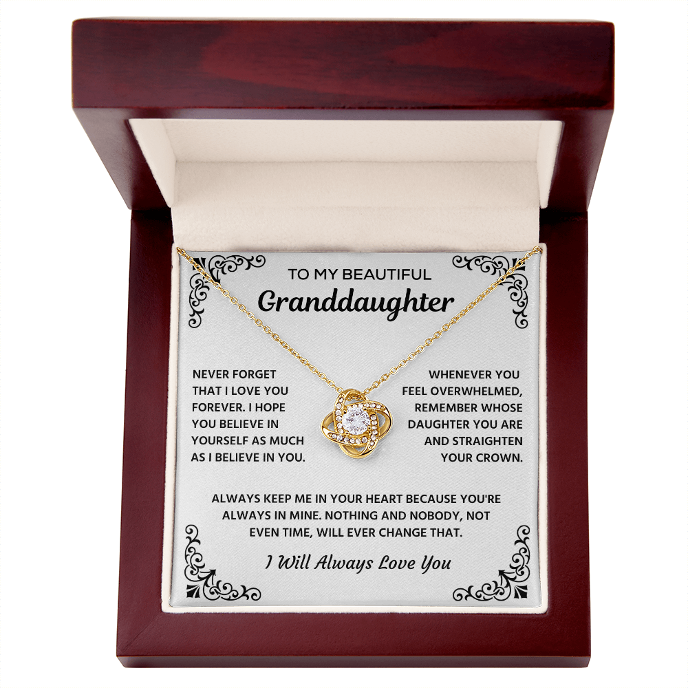 To My Granddaughter - I Will Forever Love You - Necklace