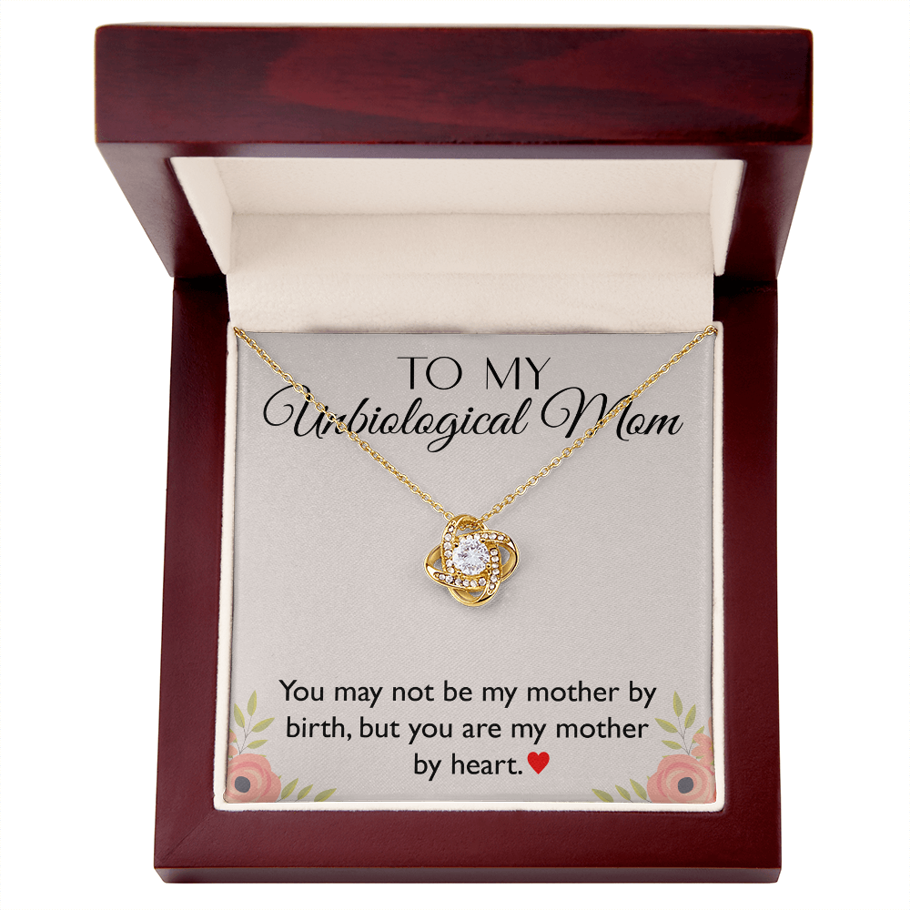 To My Unbiological Mom – Love Knot Necklace Gift for a Cherished Bonus Mom