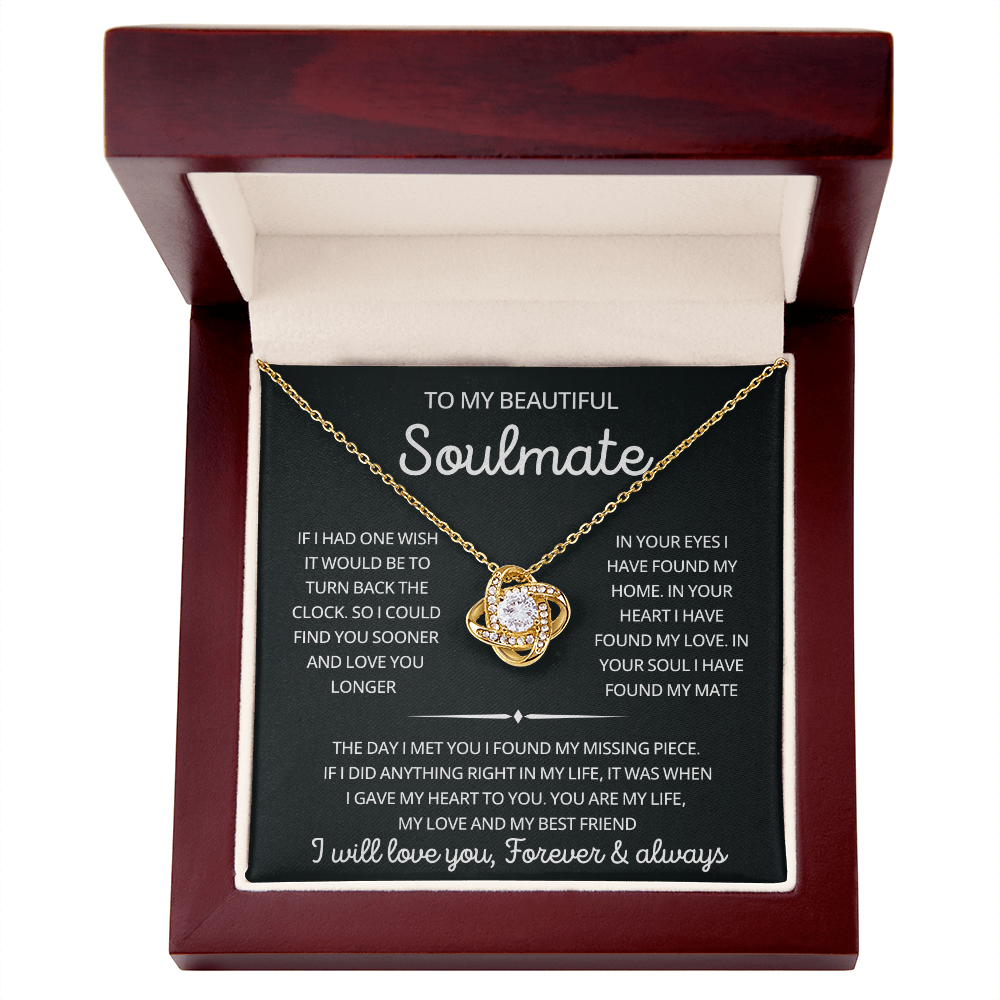 To My Beautiful Soulmate Necklace for Women, Necklace for Wife From Husband