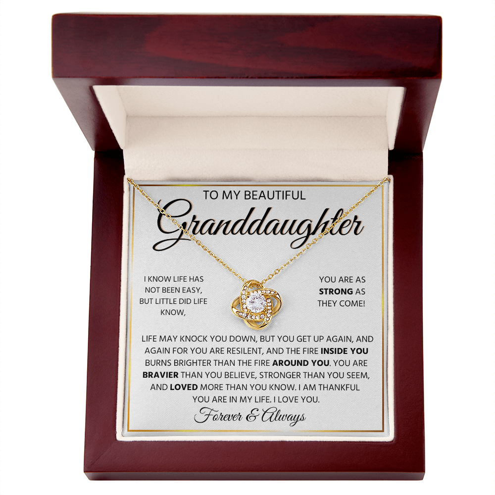 To My Granddaughter | Always Keep Me in Your Heart | Forever Love Necklace