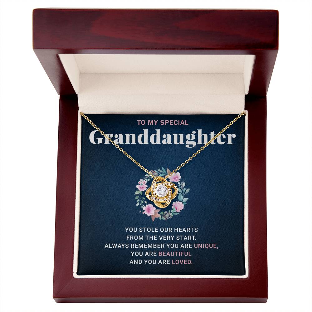 To My Granddaughter Graduation Birthday Pendant Jewelry with Message Card and Gift Box