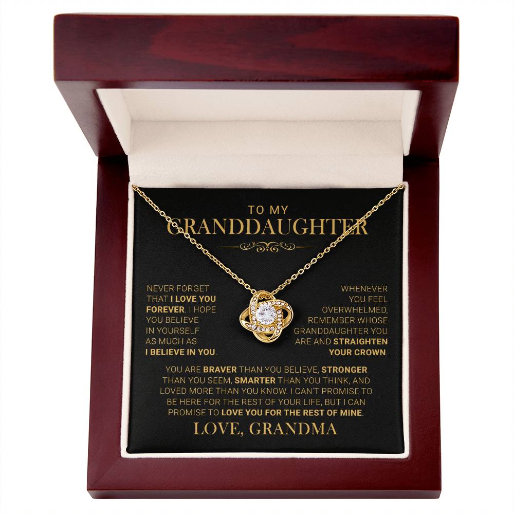 Beautiful Gift for Granddaughter From Grandpa "Never Forget That I Love You" Necklace