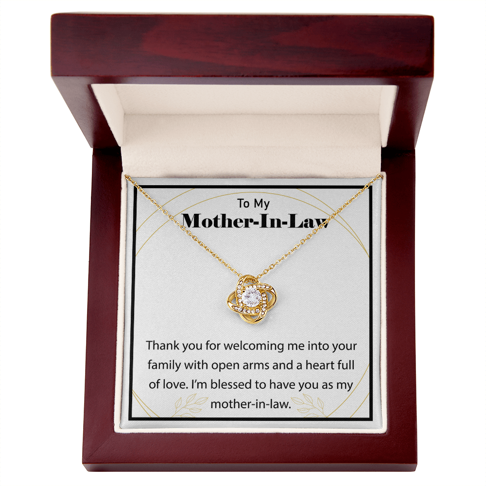 Elegant Love Knot Necklace for Mother-in-Law – A Heartfelt Gift to Show Love and Appreciation