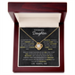 To My Daughter Necklace From Dad With Elegant Jewelry Box