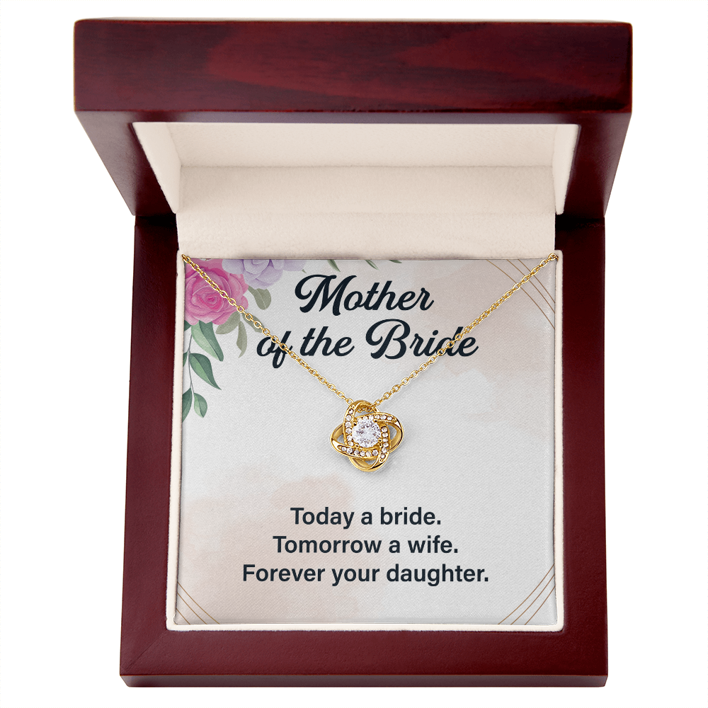 Gifts for Mother of the Bride - Love Knot Necklace, Elegant Wedding Jewelry, Gifts for mother