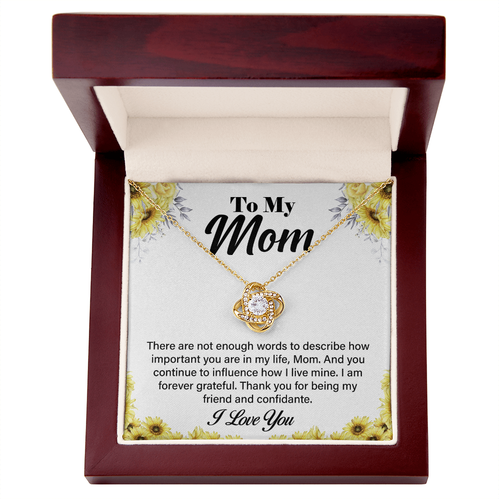 Best Gift for Mom - Timeless Love Knot Necklace, Special New Mom Gift