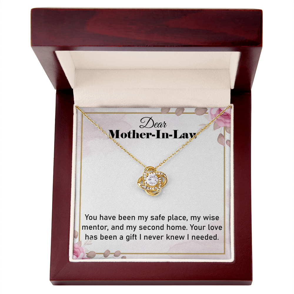 To My Mother-in-Law Gift – Elegant Love Knot Necklace, Thoughtful Gift for Special Moments