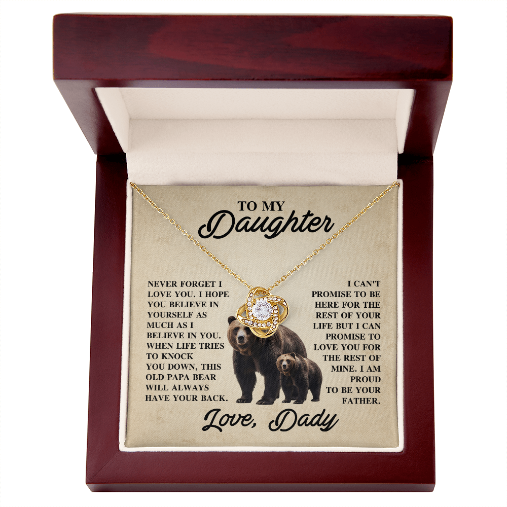 To My Daughter Necklace With Heartfelt Message Card & Gift Box