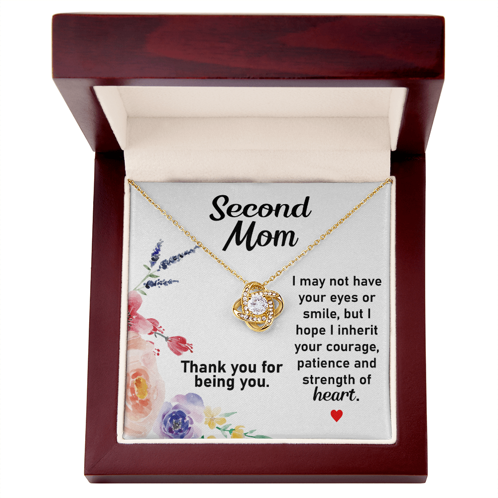 Second Mom Love Knot Necklace – A Meaningful Jewelry Gift for Bonus Moms