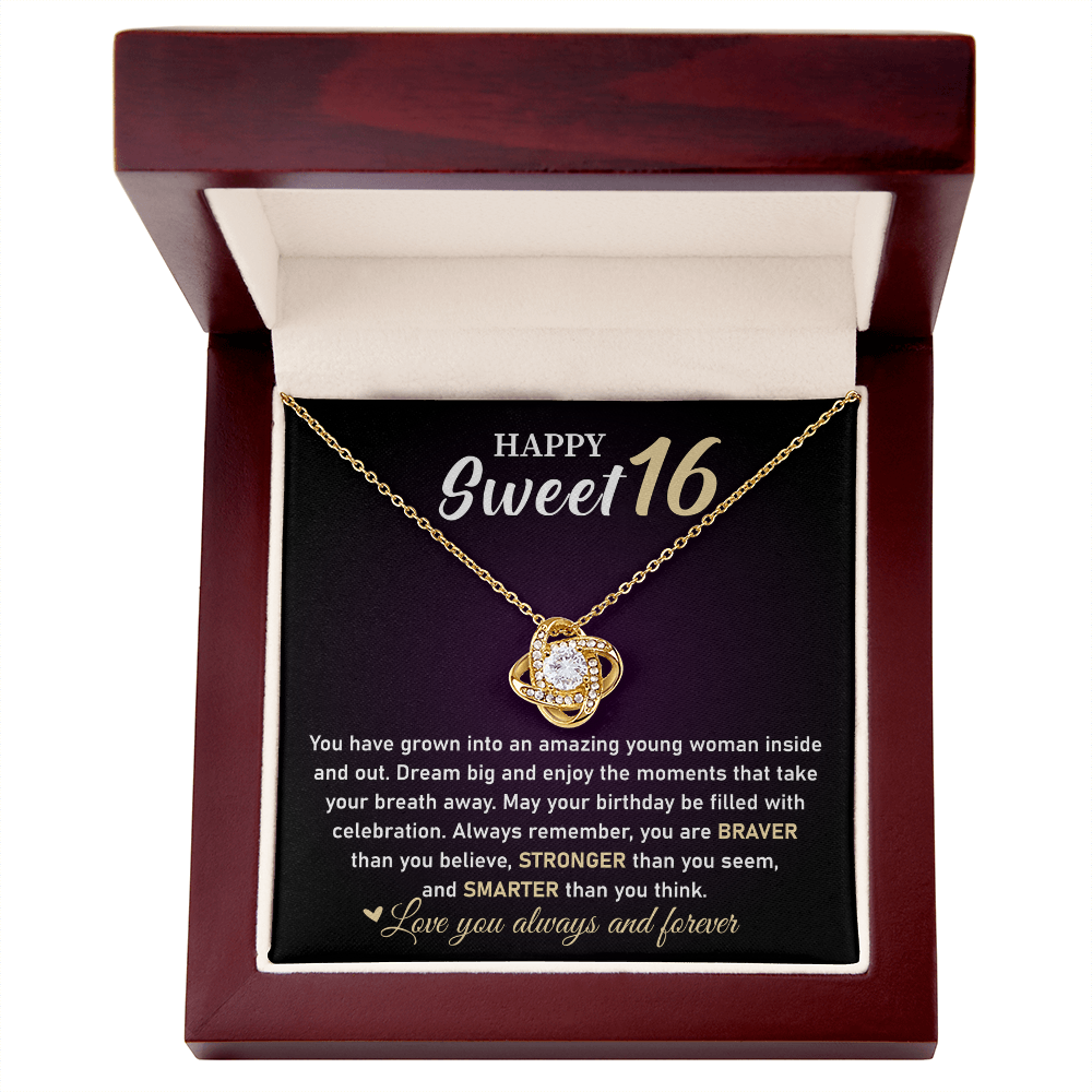 You Are Braver Than You Believe - Sweet 16th Birthday Necklace