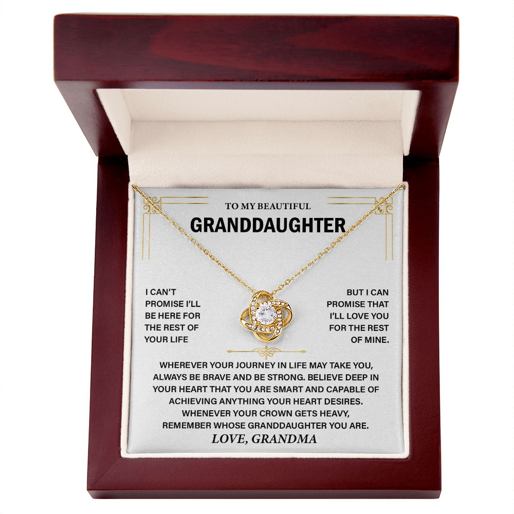 To  My Granddaughter Necklace Gifts From Grandma - Christmas and Birthday Present