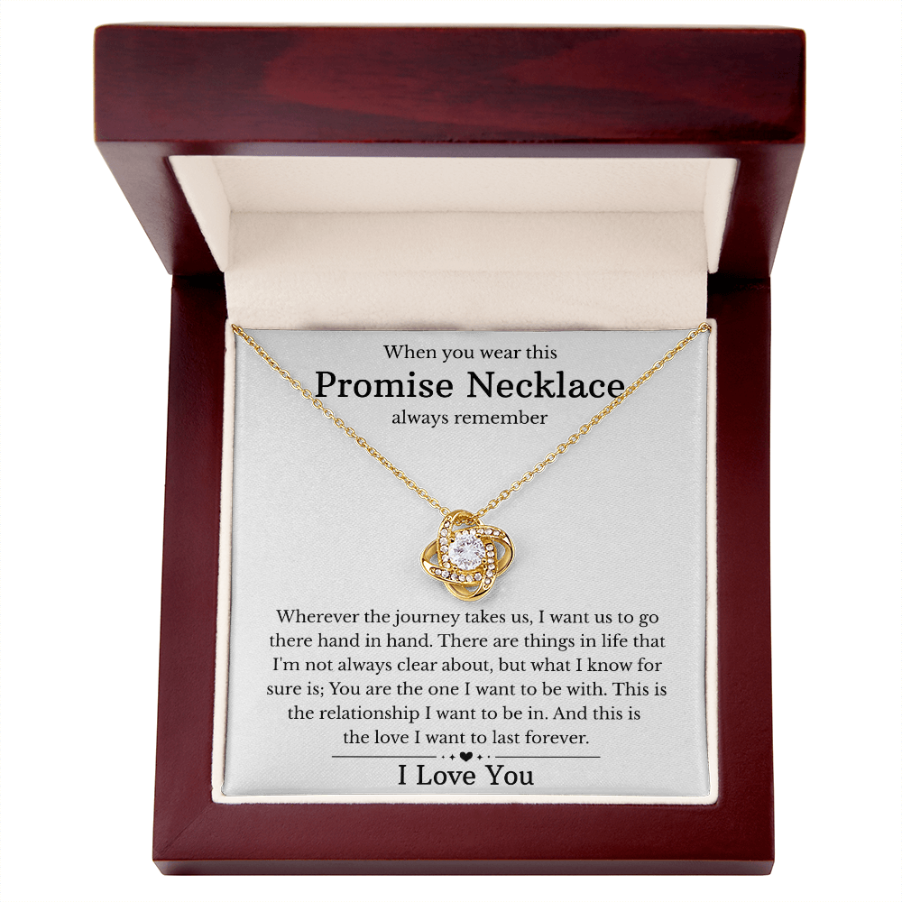 Promise Necklace for Her, Soulmate Girlfriend Wife Finacee