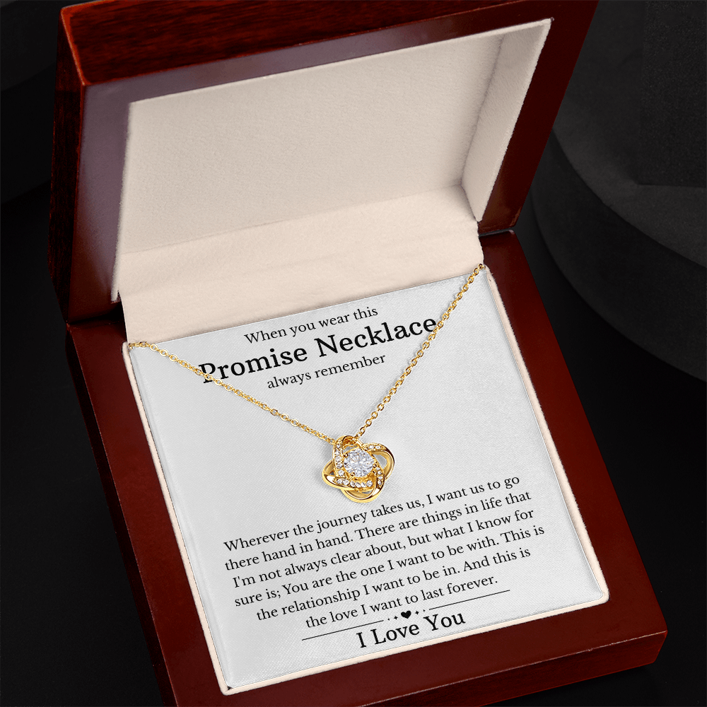 Promise Necklace for Her, Soulmate Girlfriend Wife Finacee