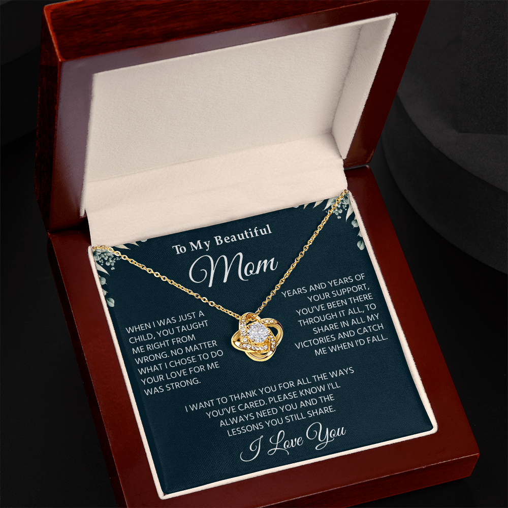 To My Mom I Know It's Not Easy for a Woman to Raise a Man - Necklace