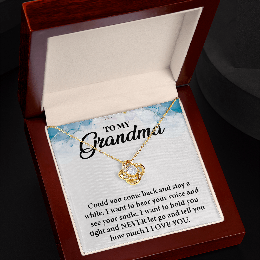 To My Grandma Love Knot Necklace, Gifts for Grandma, Best Gifts for Grandma, Xmas Gift for Grandma