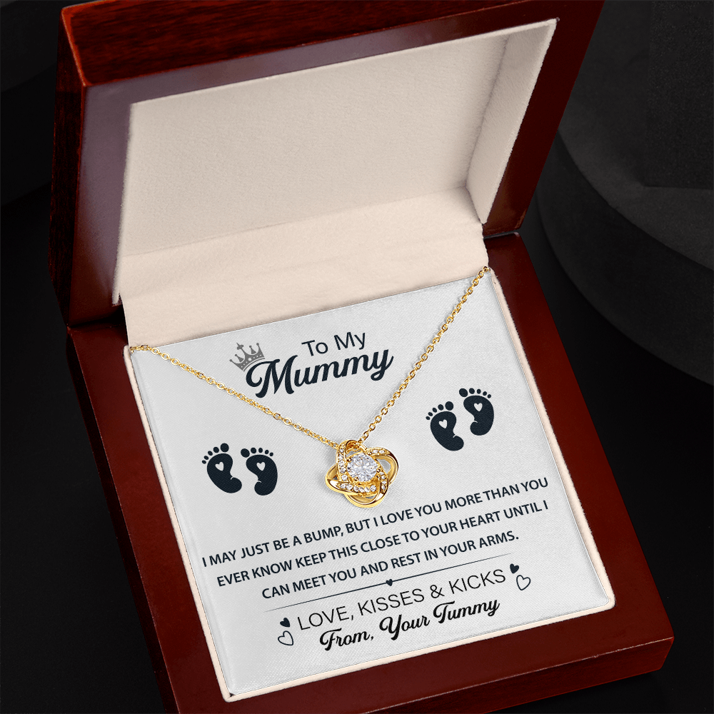 Mother's Love Knot Necklace – Heartfelt Jewelry for Mom, Perfect New Mom Gift