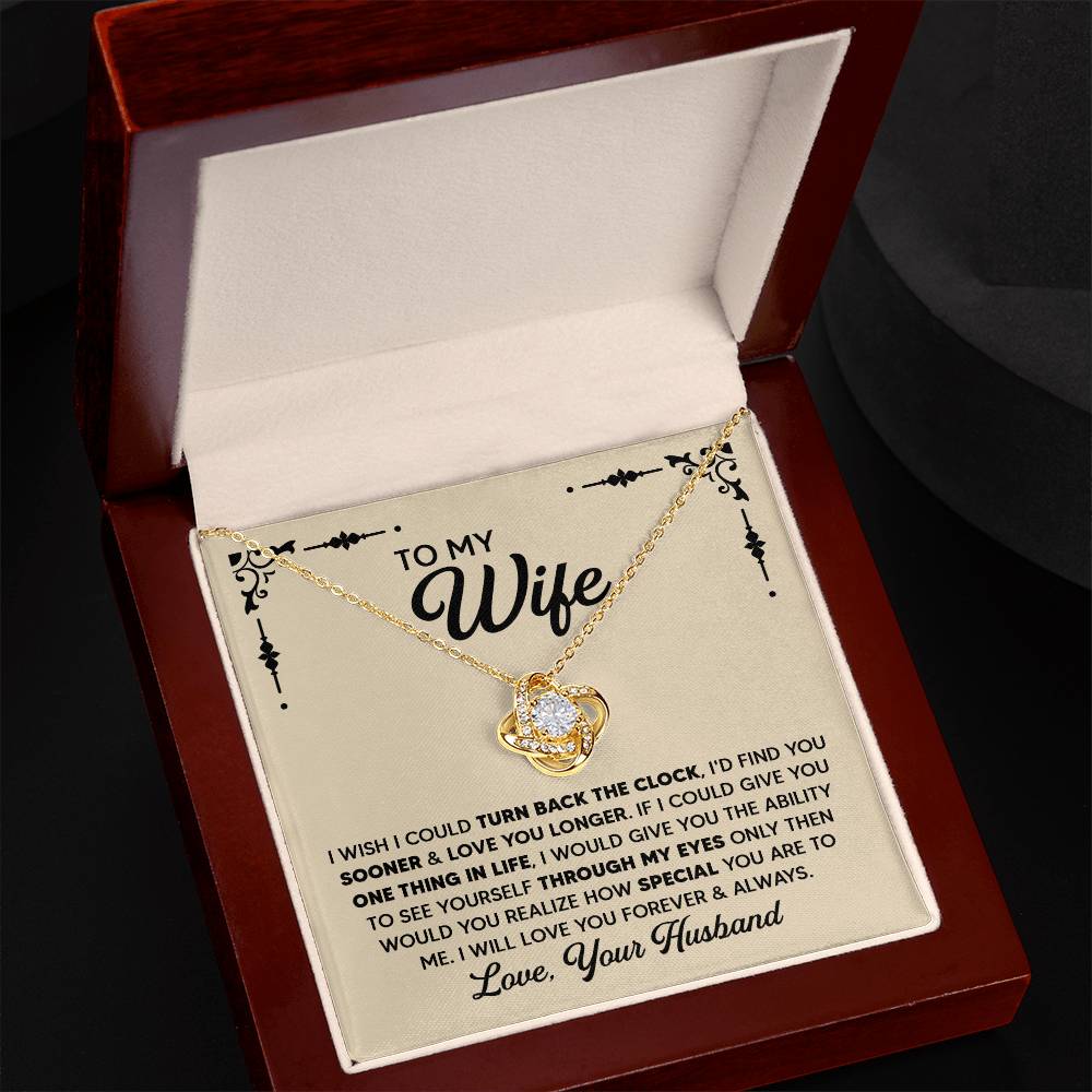 Wife - How Special You are to Me - Love Knot Necklace