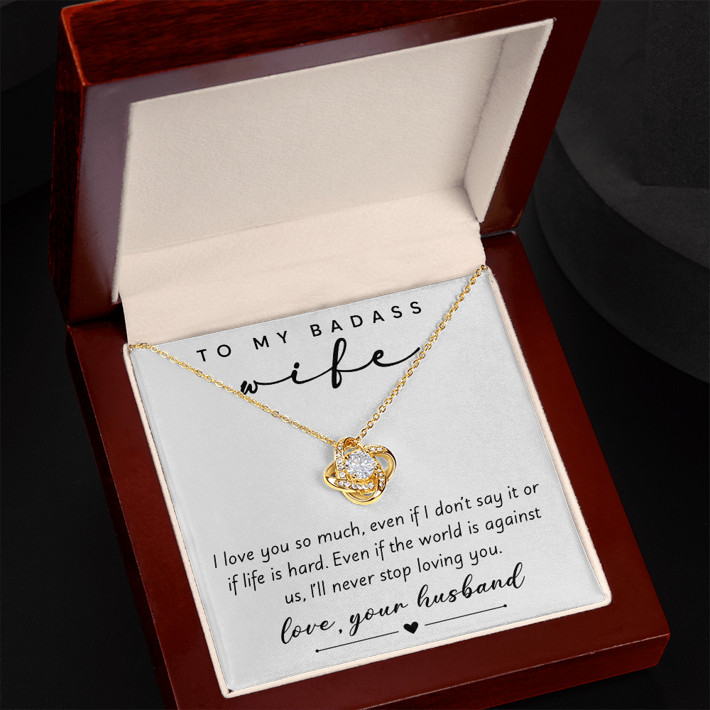 To My Precious Wife –  You Are My Happiness, My Strength – Gift Necklace for Her