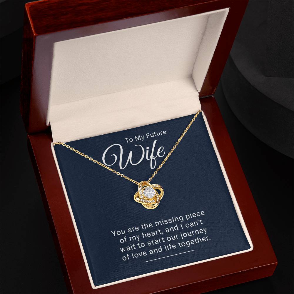 Missing Piece of My Heart Necklace for Future Wife – Promise Necklace, Perfect Engagement or Birthday Gift, Romantic Jewelry for Her