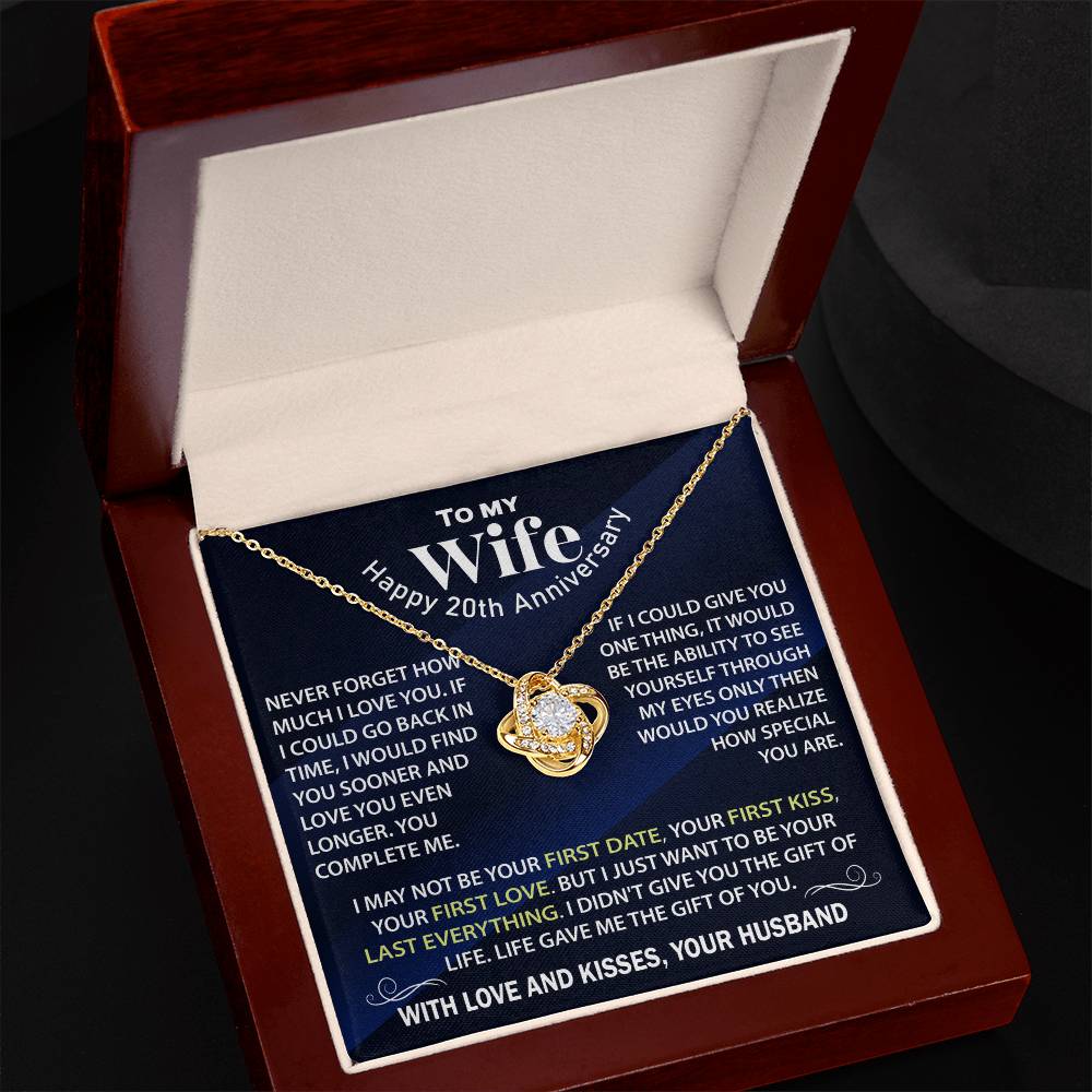 Jewelry Gift for Wife – Romantic 20th Anniversary Necklace with Heartfelt Message from Husband