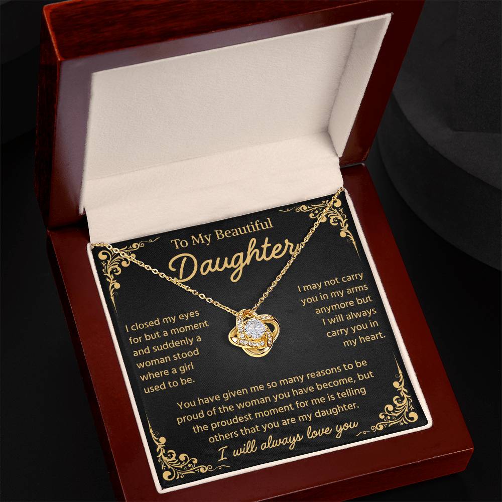 To My Amazing Daughter | I Am Always Right Here in Your Heart | Necklace