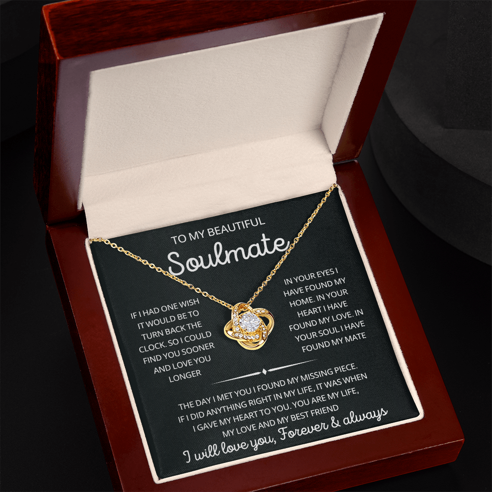 To My Beautiful Soulmate Necklace for Women, Necklace for Wife From Husband