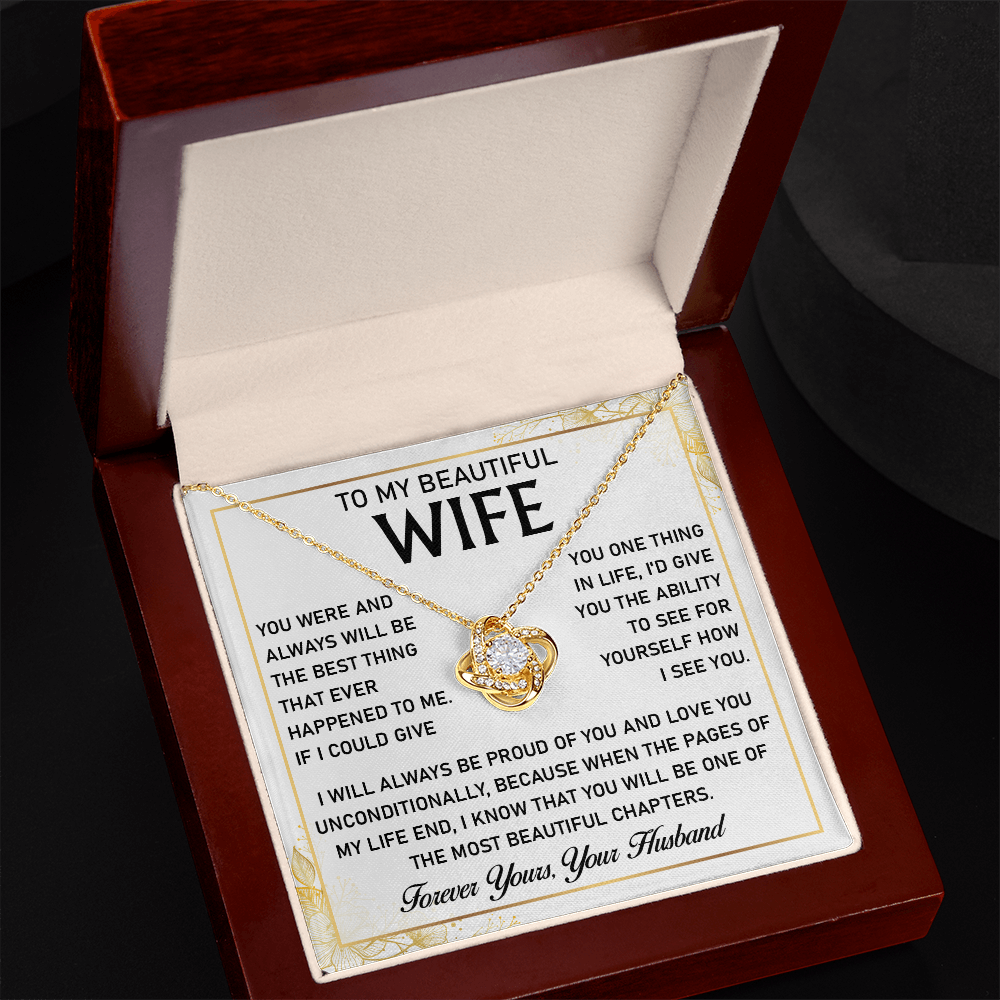 To My Beautiful Wife - I Married You Because I Can't Live Without You - Necklace