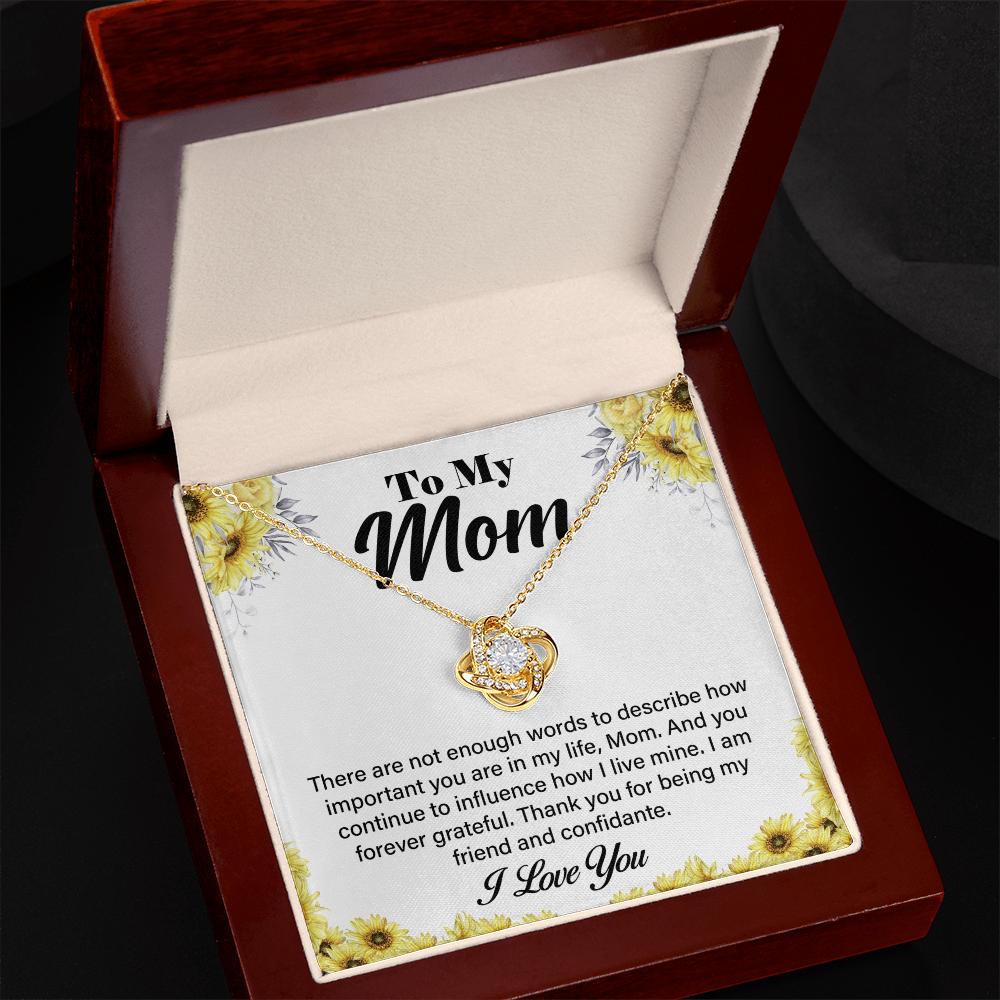 Best Gift for Mom - Timeless Love Knot Necklace, Special New Mom Gift