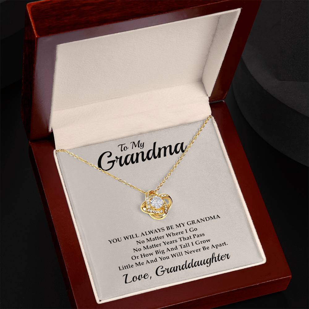 Grandma Necklace From Granddaughter or Grandson - Grandma Granddaughter Necklace - Grandma Charm Necklace - Mother's Day, Christmas, Birthday Gifts for Grandma - Grandmother Jewelry