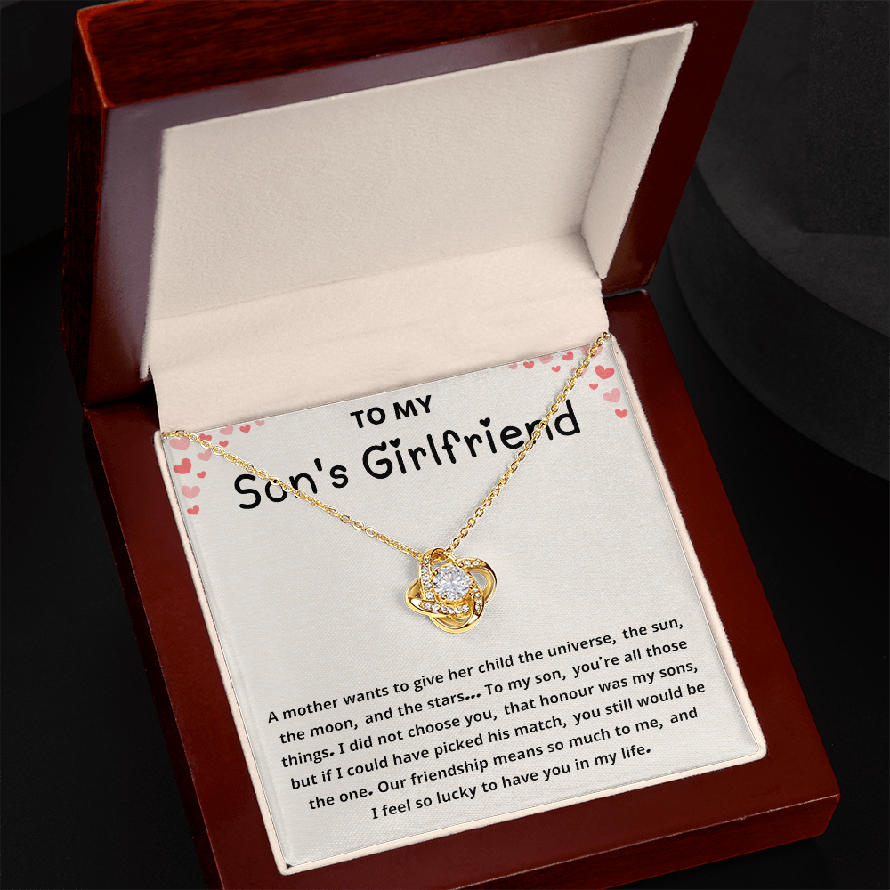 To My Son's Girlfriend Gift From Mom - Necklace for Birthday, Mother's Day