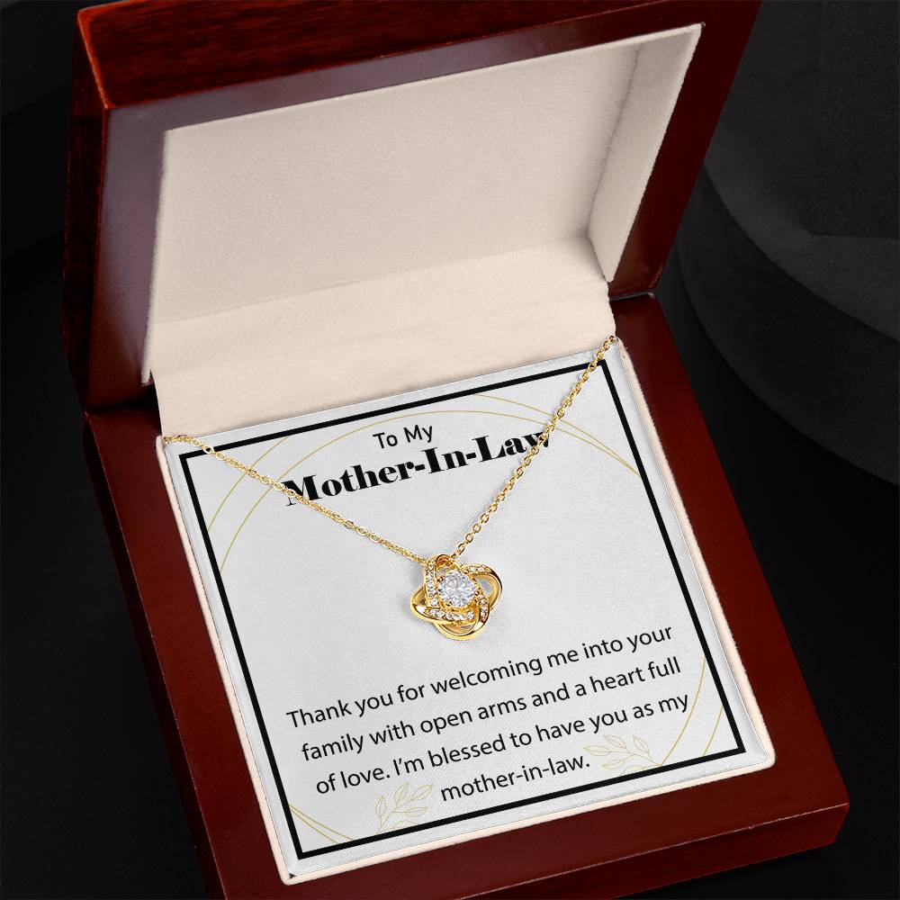 Elegant Love Knot Necklace for Mother-in-Law – A Heartfelt Gift to Show Love and Appreciation