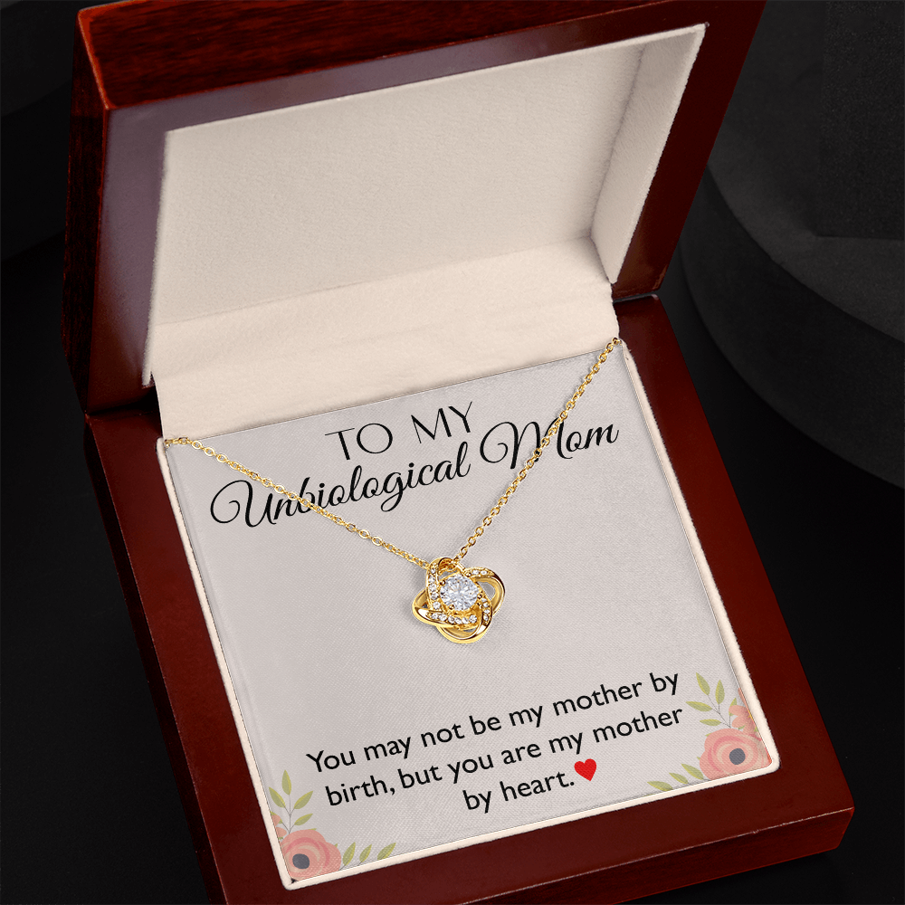 To My Unbiological Mom – Love Knot Necklace Gift for a Cherished Bonus Mom