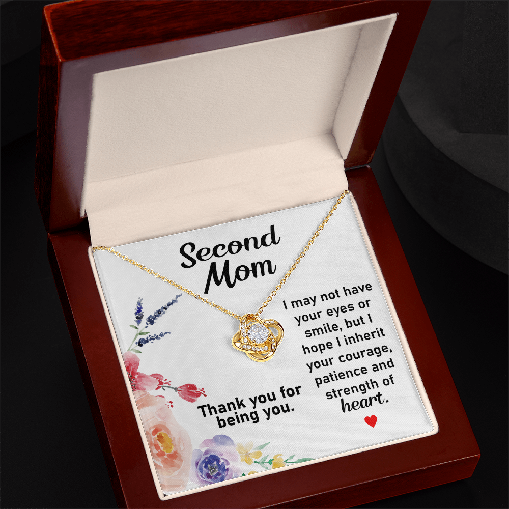 Second Mom Love Knot Necklace – A Meaningful Jewelry Gift for Bonus Moms