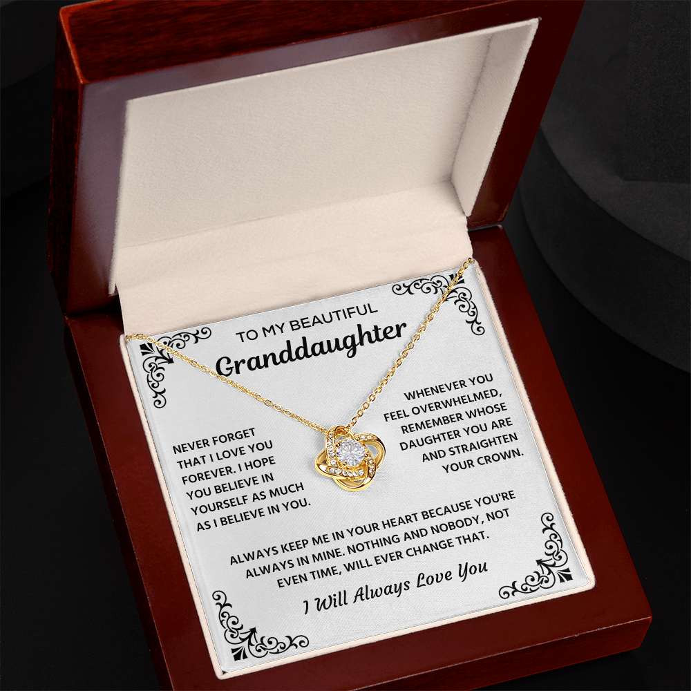 To My Granddaughter - I Will Forever Love You - Necklace